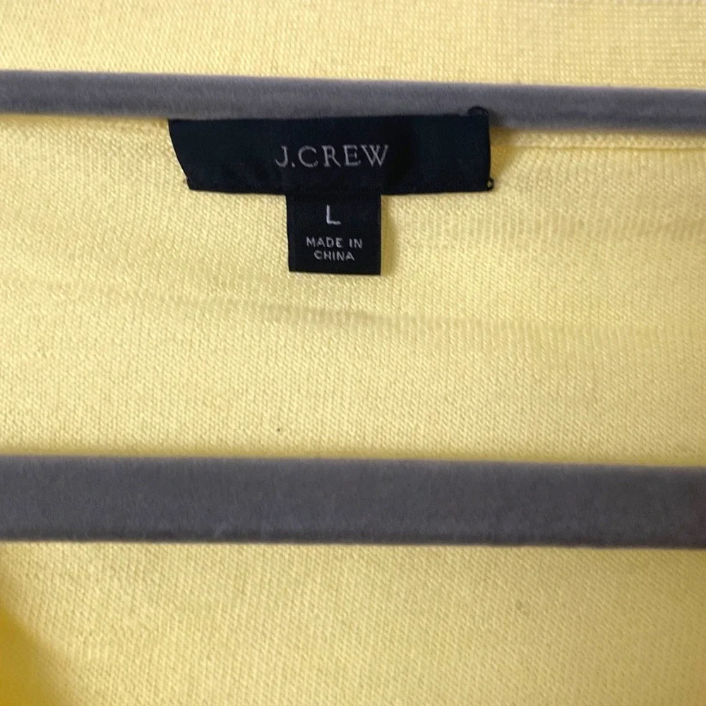 J.‎ Crew Yellow Merino Wool Lightweight V Neck Sweater L